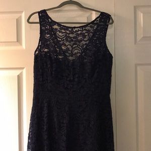 Navy Blue Lace Dress